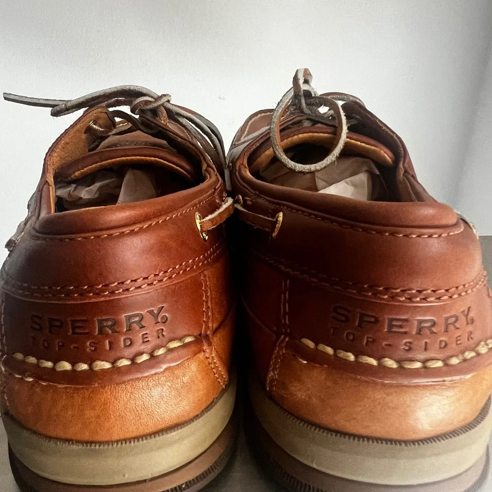 Sperry Top-Sider Gold Cup Boat Shoes Mens 11M Tan Brown Leather 0834911